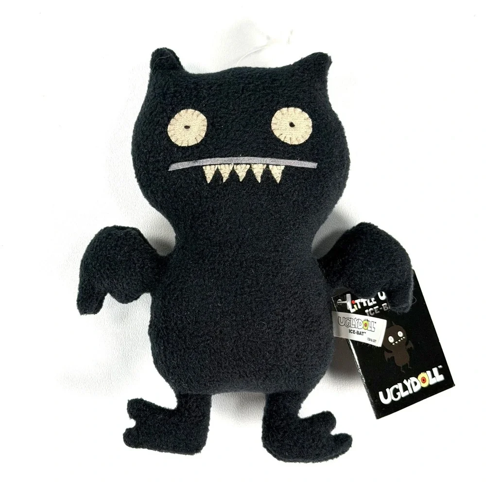 Uglydoll Little Uglys Ice-Bat Plush Toy Small Black Monster Goth